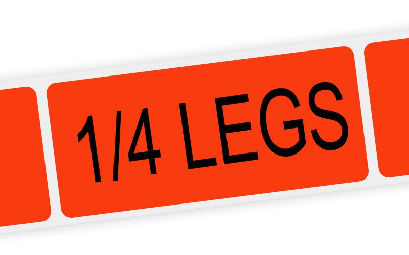 1/4 legs label