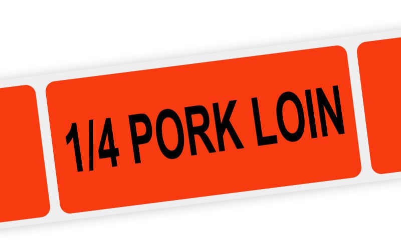 1/4 pork loin label