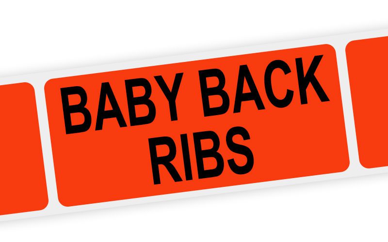baby back ribs label