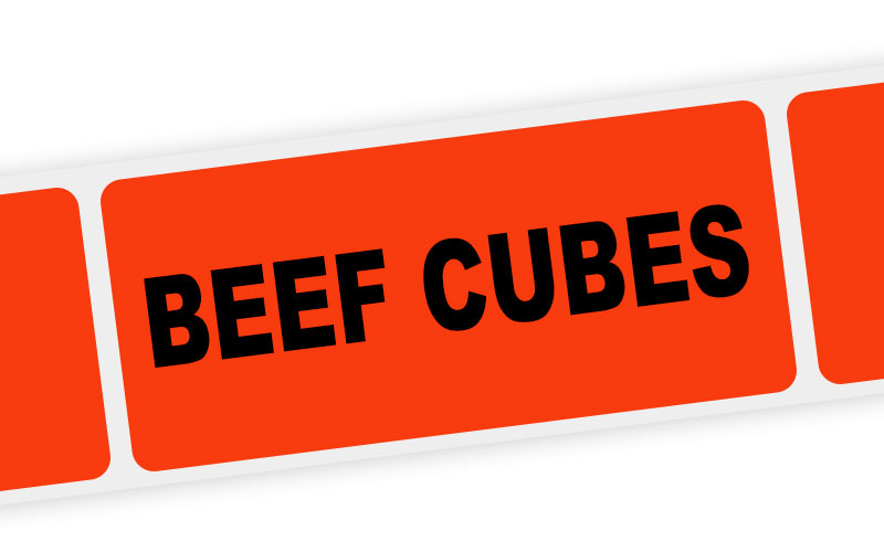 beef cubes label