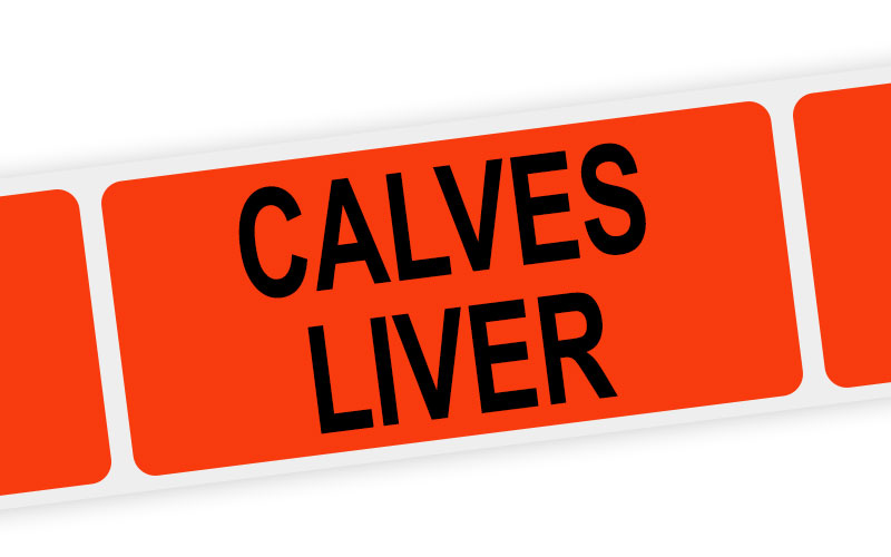 calves liver label