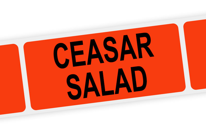 ceasar salad label