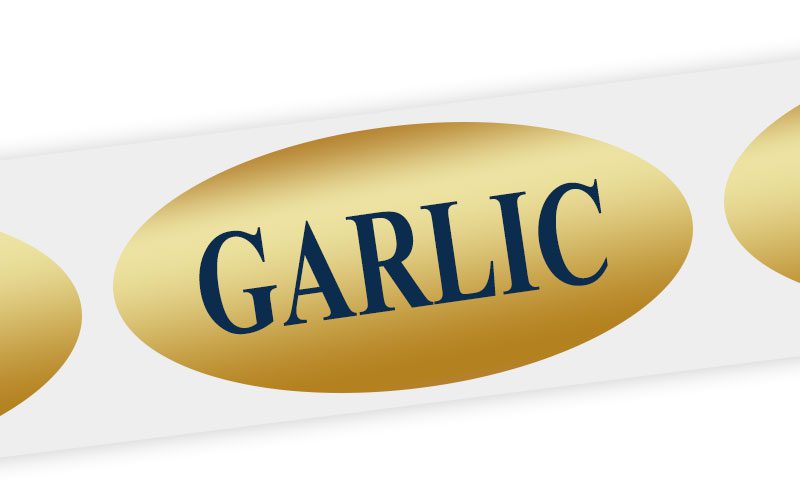 garlic cheese label