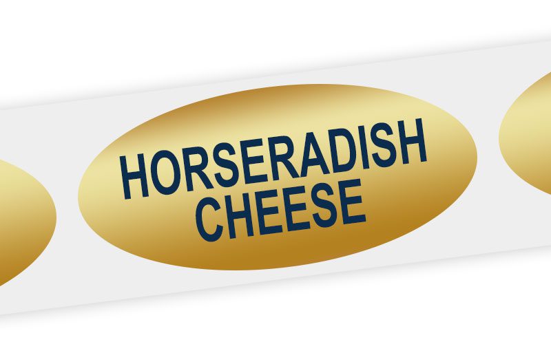 horseradish cheese label