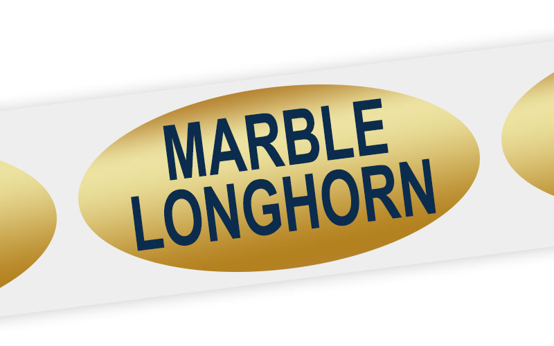 marble longhorn cheese label