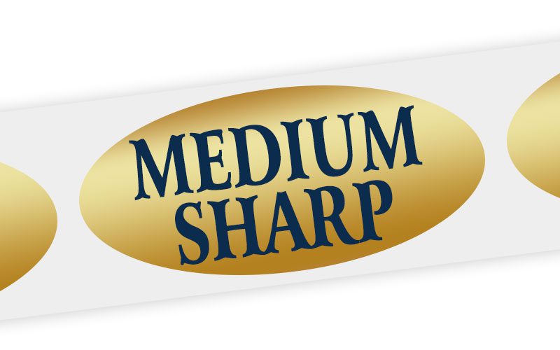 medium sharp label