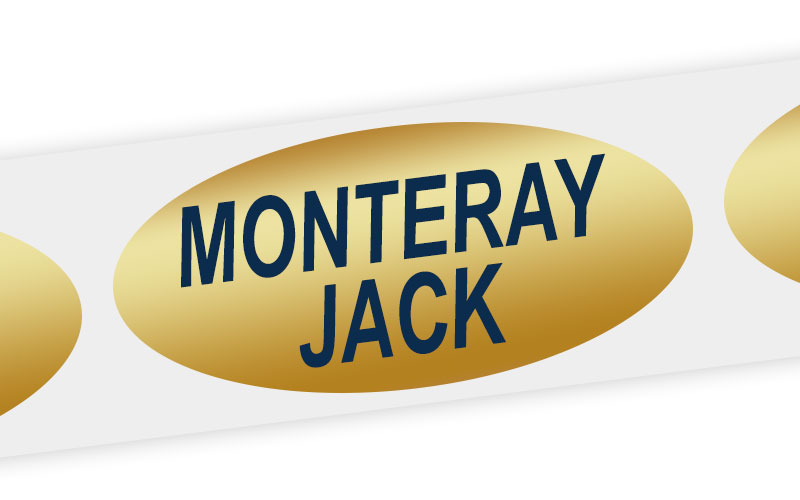monteray jack cheese label