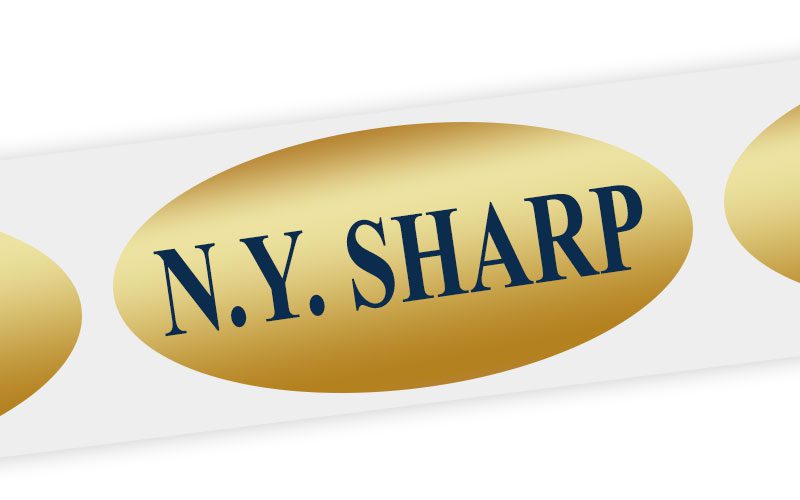 n.y. sharp label