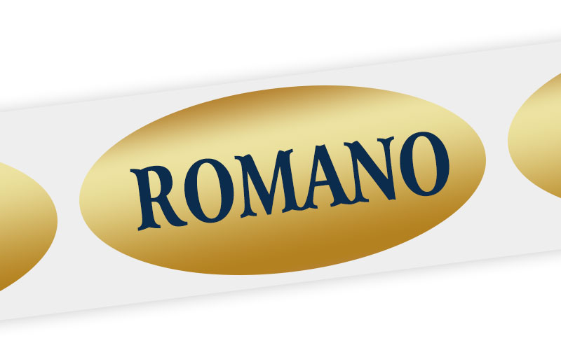 romano cheese label