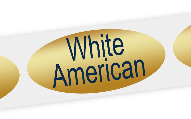 white american cheese label