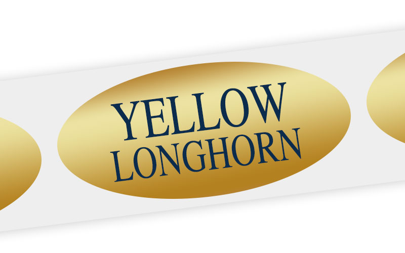 yellow longhorn cheese label