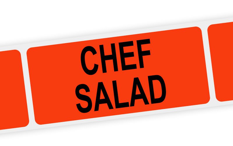chef salad label