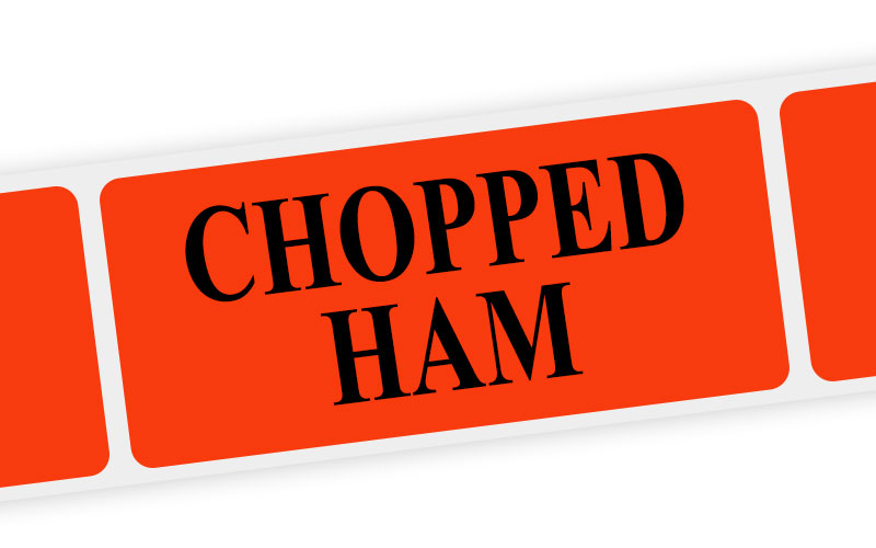 chopped ham label