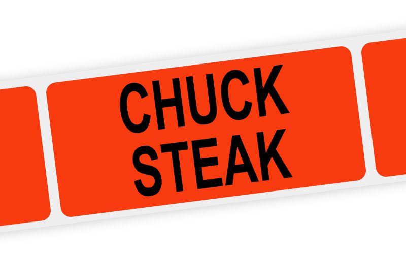 chuck steak label