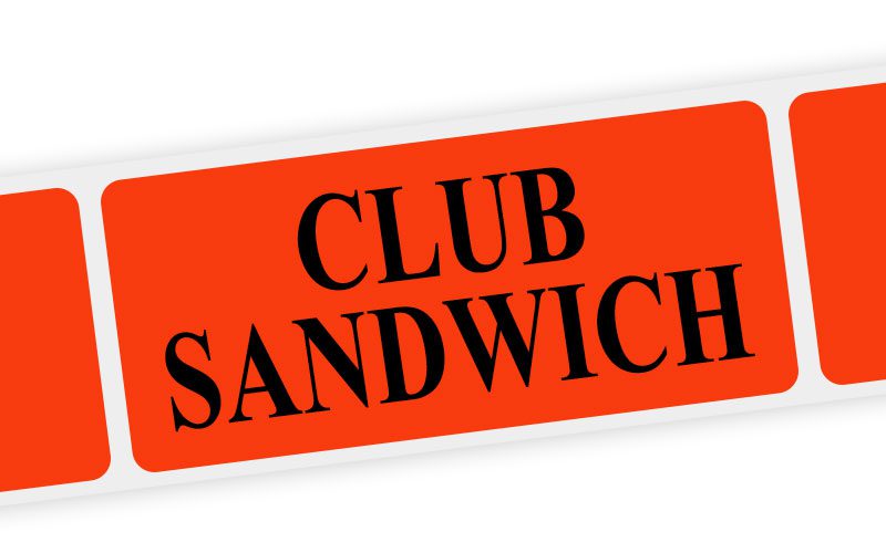 club sandwich label