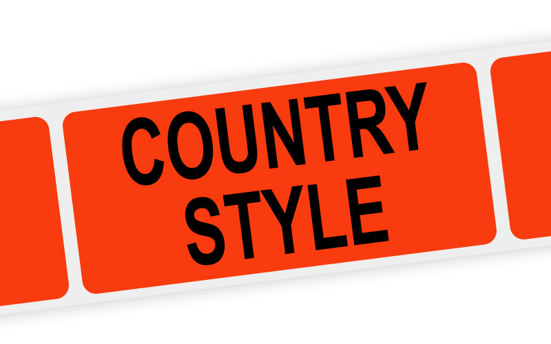 country style label