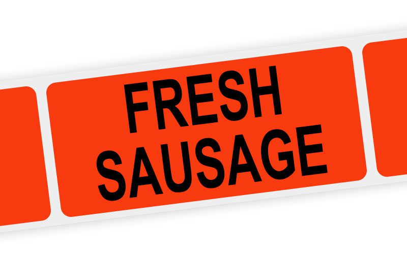 fresh sausage label