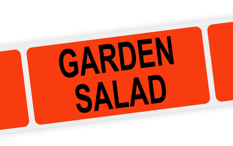 garden salad label