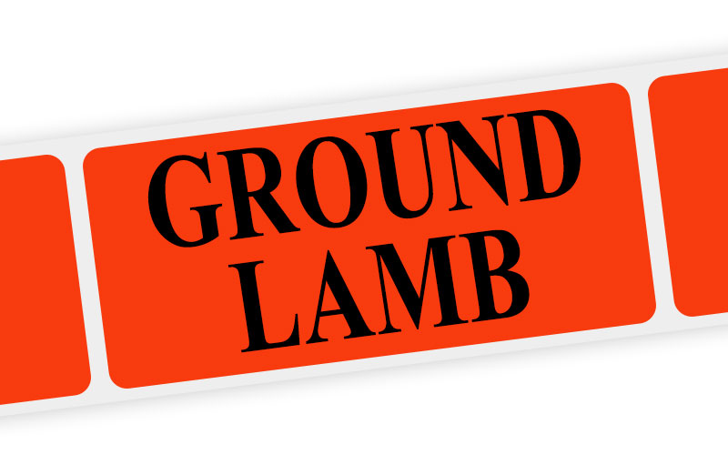 round lamb label