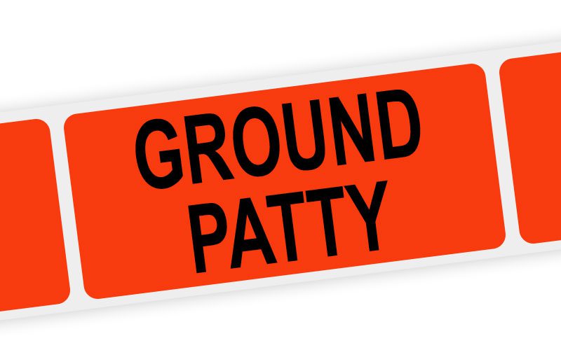 ground patty label