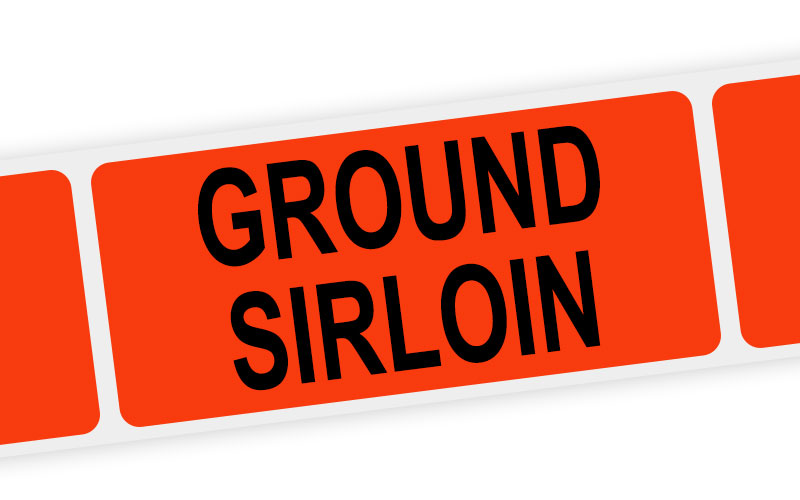ground sirloin label