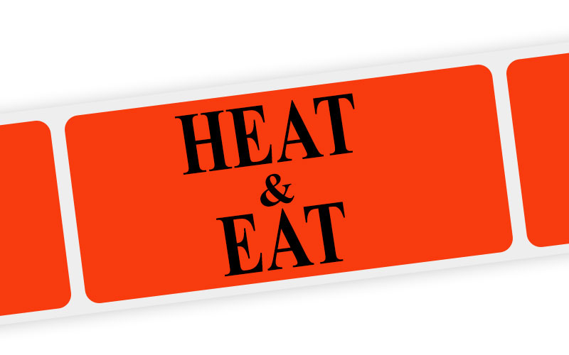 heat & eat label