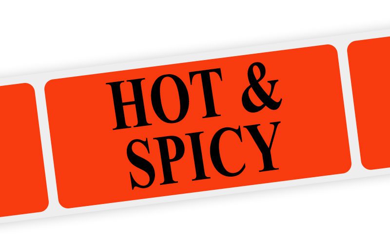 hot & spicy label