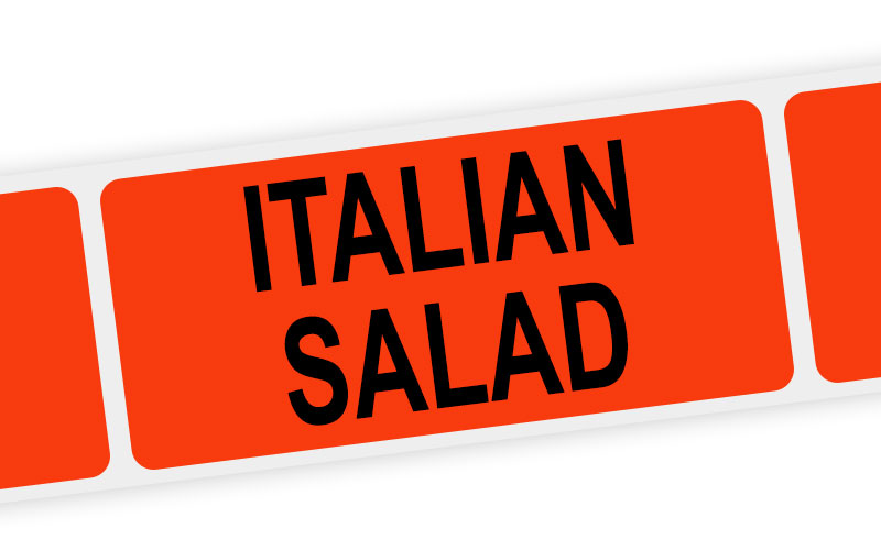 italian salad label