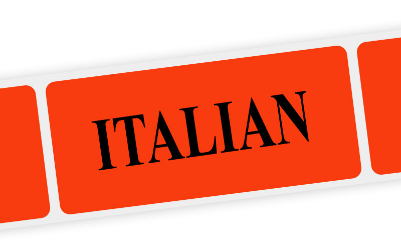 italian label