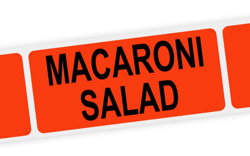 macaroni salad label