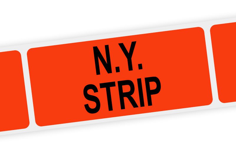 n.y. strip label