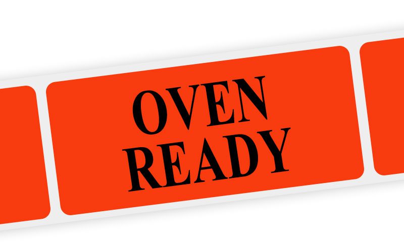oven ready label