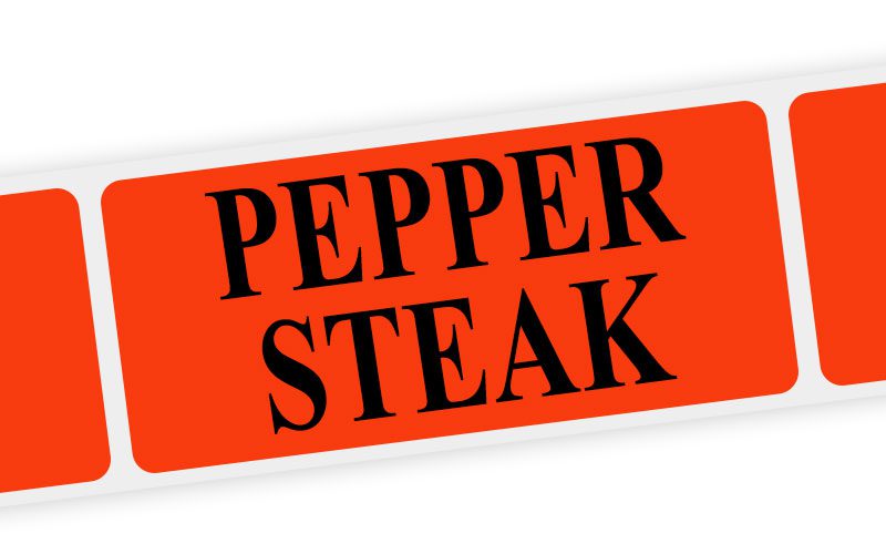 pepper steak label