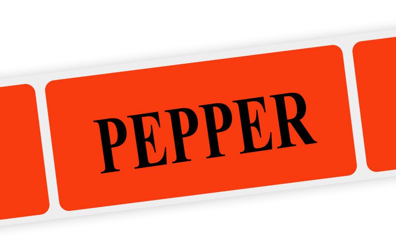pepper label