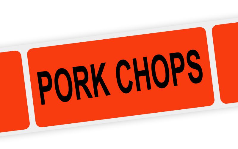 pork chops label
