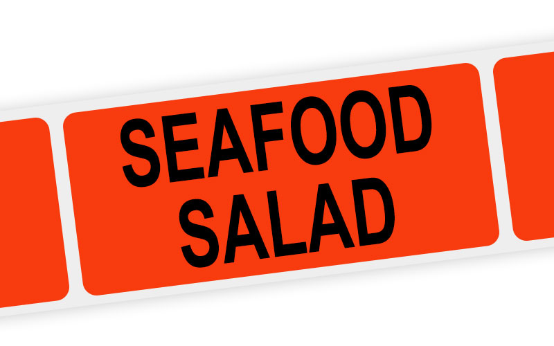 seafood salad label