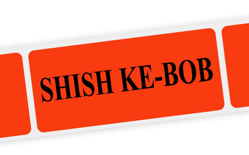 shish ke-bob label