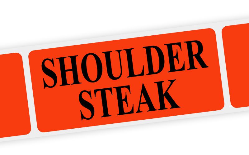 shoulder steak label