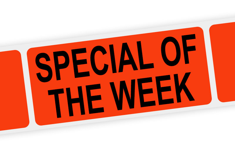 special of the week label