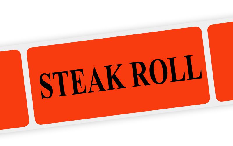 steak roll label
