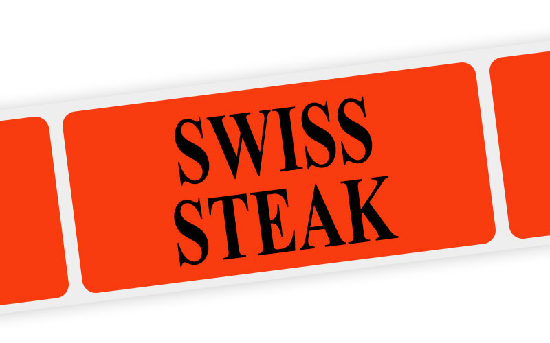 swiss steak label
