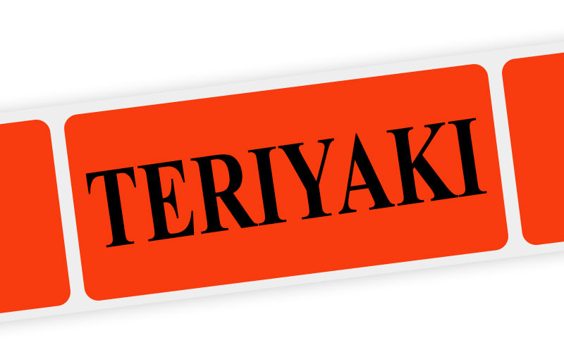 teriyaki label