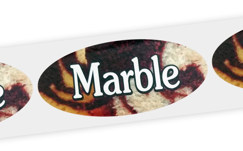 marble flavor label