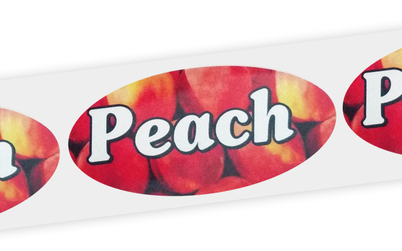 peach flavor label